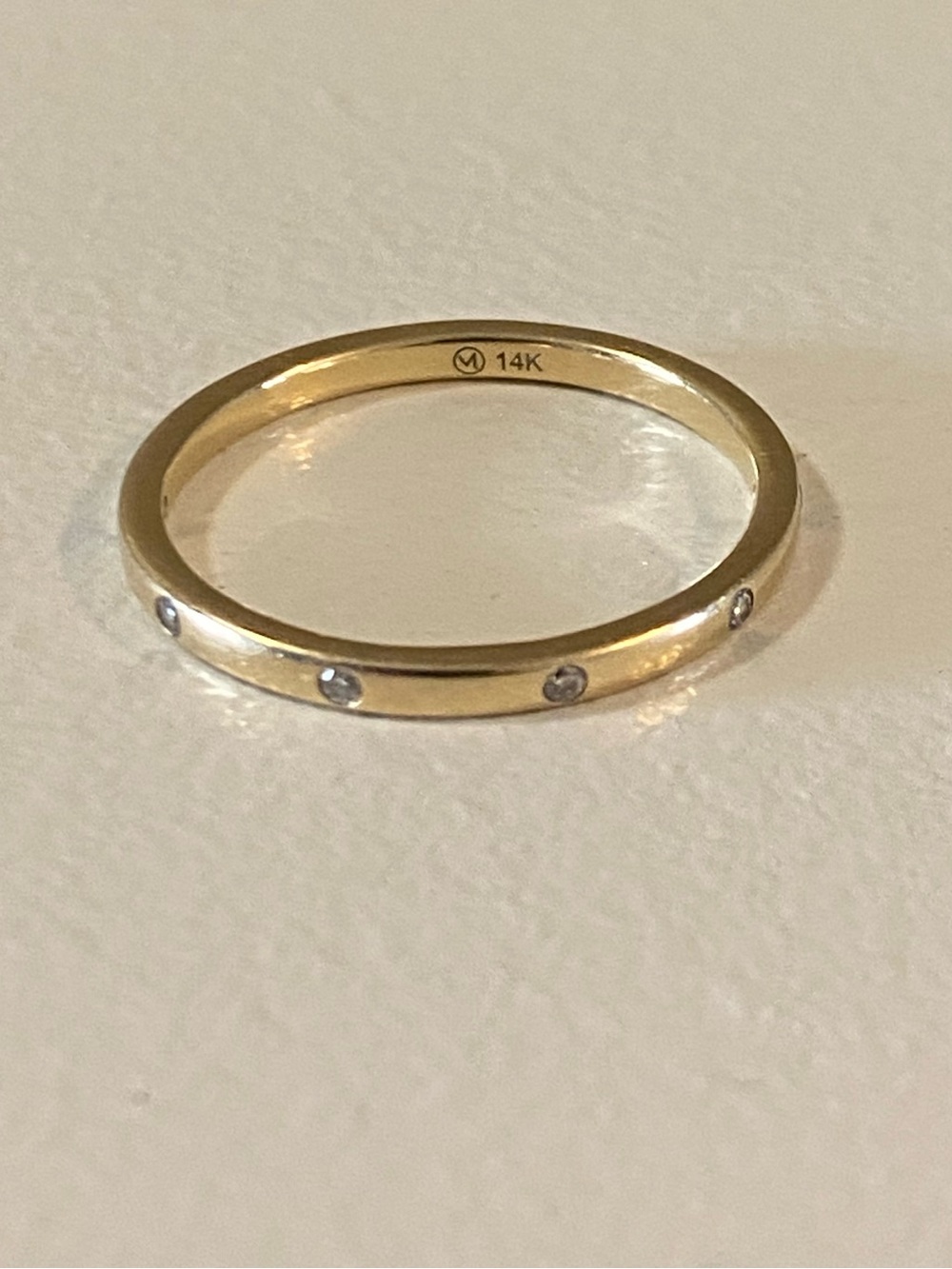 Mejuri Dotted Diamonds Ring Sz 6 Like New